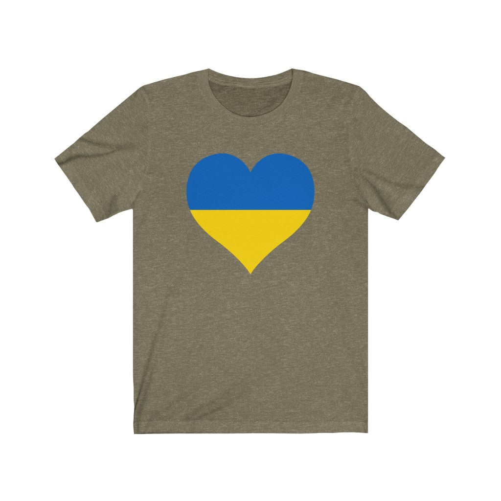 Ukraine Heart Flag Premium Tee - Unisex