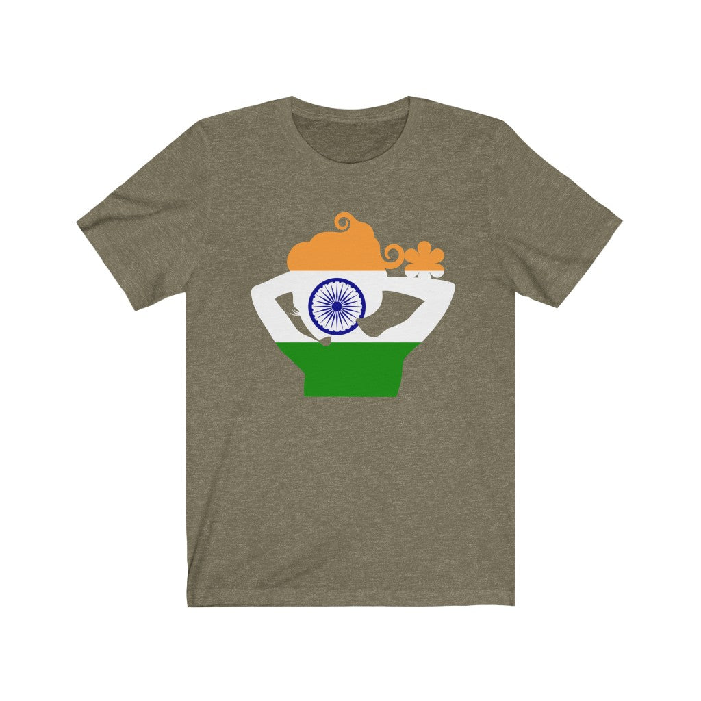 India Lady Flag Premium Tee - Unisex