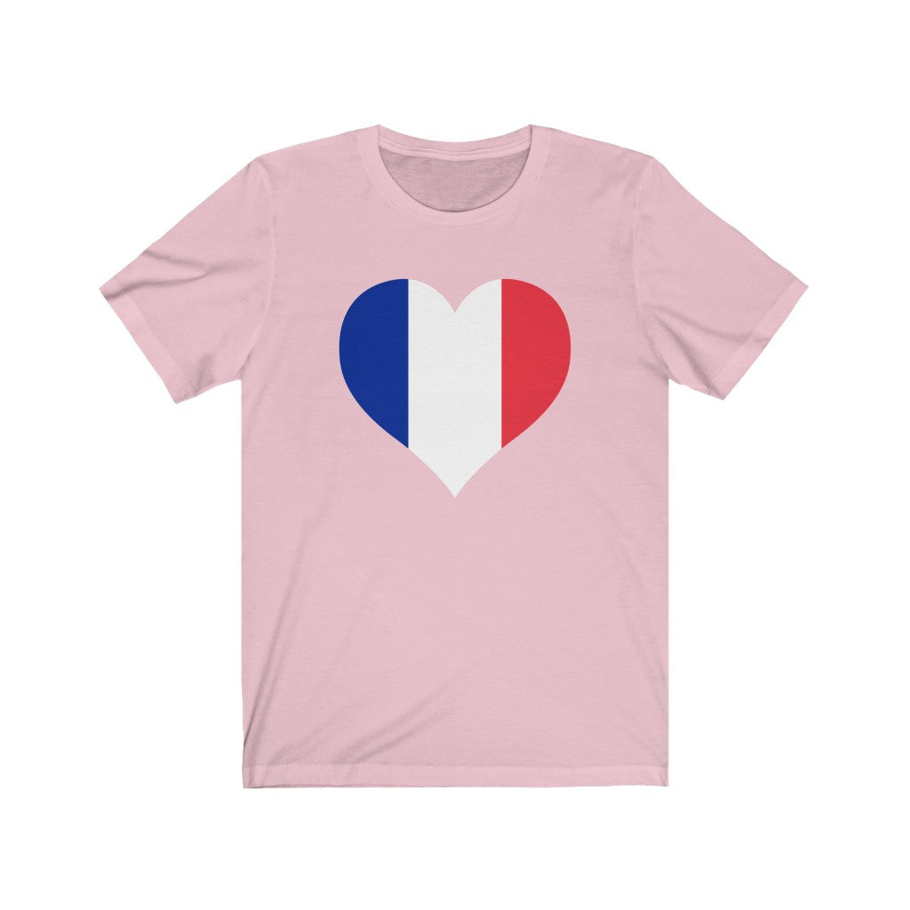 France Heart Flag Premium Tee - Unisex