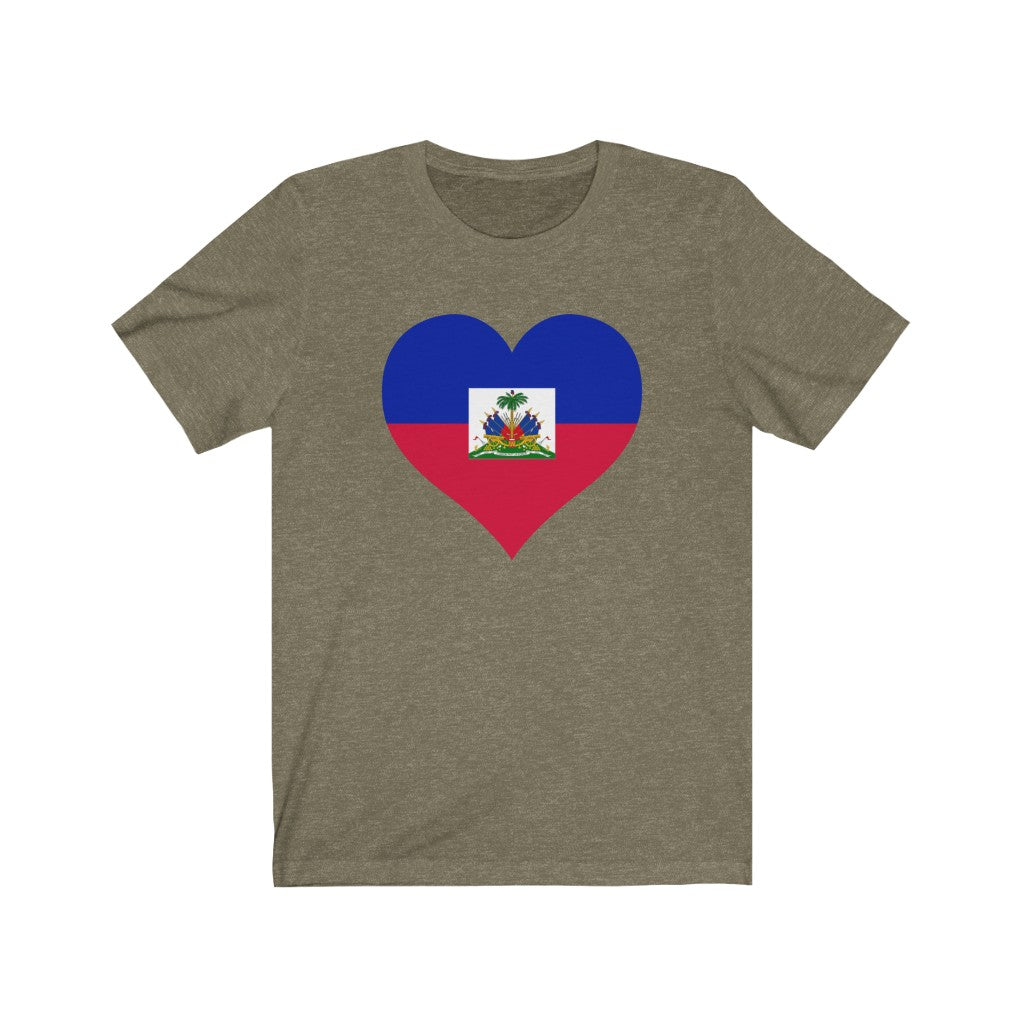 Haiti Heart Flag Premium Tee - Unisex