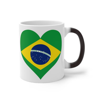 Brazil Heart Color Changing Mug