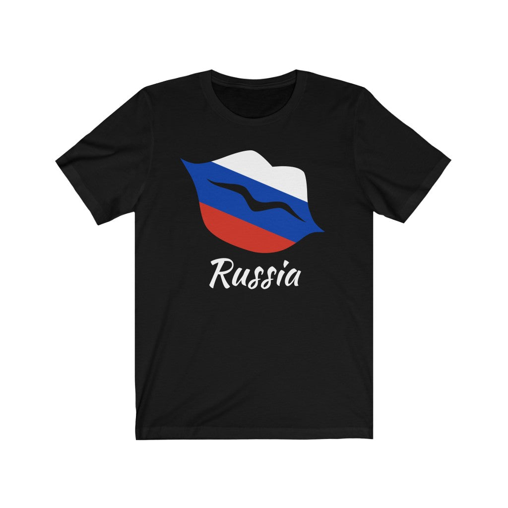 Russia Lips Flag Premium Tee 2 - Unisex