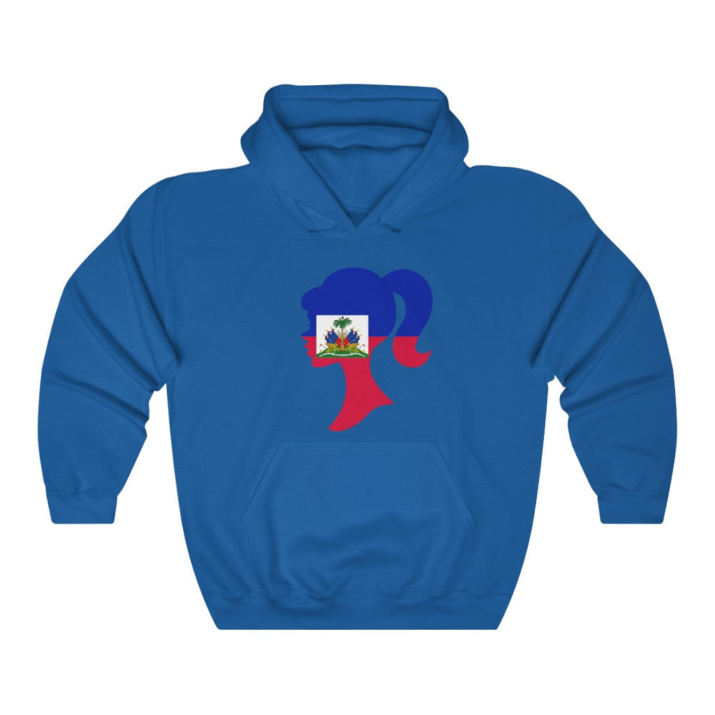 Haiti Girl Flag Hoodie Sweatshirt - Unisex