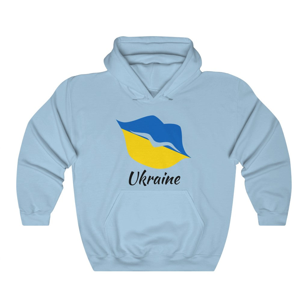 Ukraine Lips Flag Hoodie Sweatshirt 1 - Unisex