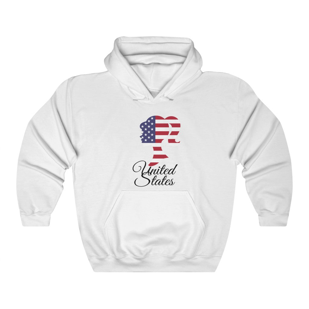 United States of America Girl Flag Hoodie Sweatshirt 1 - Unisex