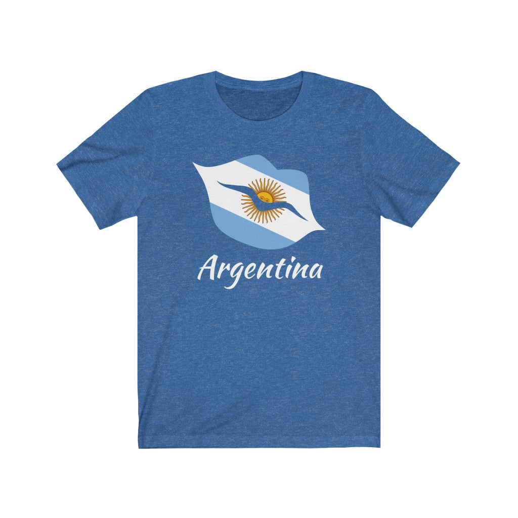 Argentina Lips Flag Premium Tee 2 - Unisex