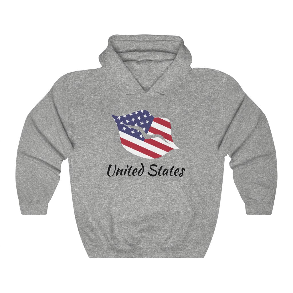 United States of America Lips Flag Hoodie Sweatshirt 1 - Unisex