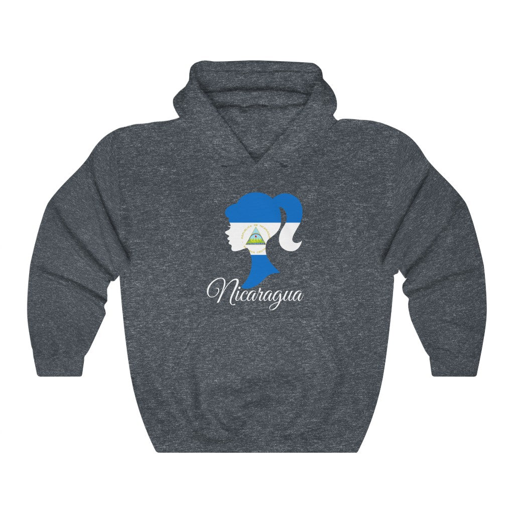 Nicaragua Girl Flag Hoodie Sweatshirt 2 - Unisex