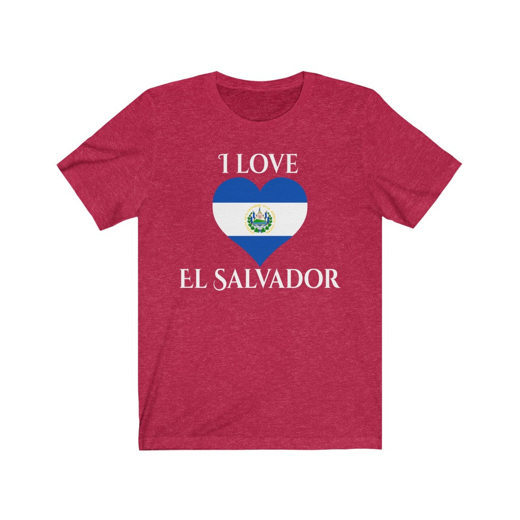 El Salvador Heart Flag Premium Tee 2 - Unisex
