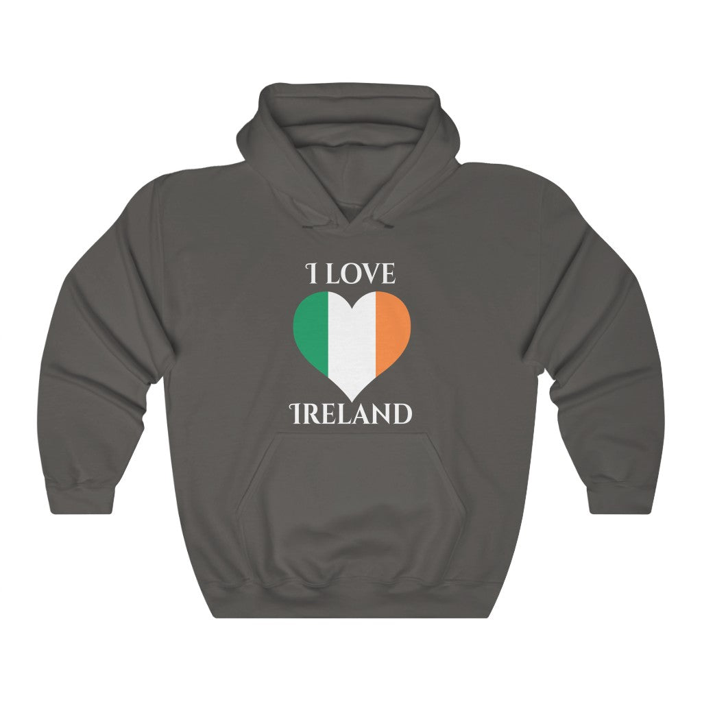 Ireland Heart Flag Hoodie Sweatshirt 2 - Unisex