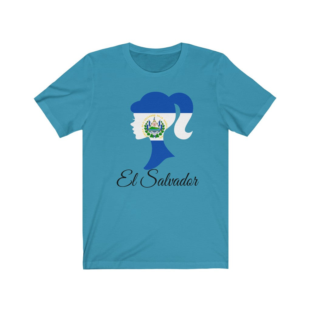 El Salvador Girl Flag Premium Tee 1 - Unisex