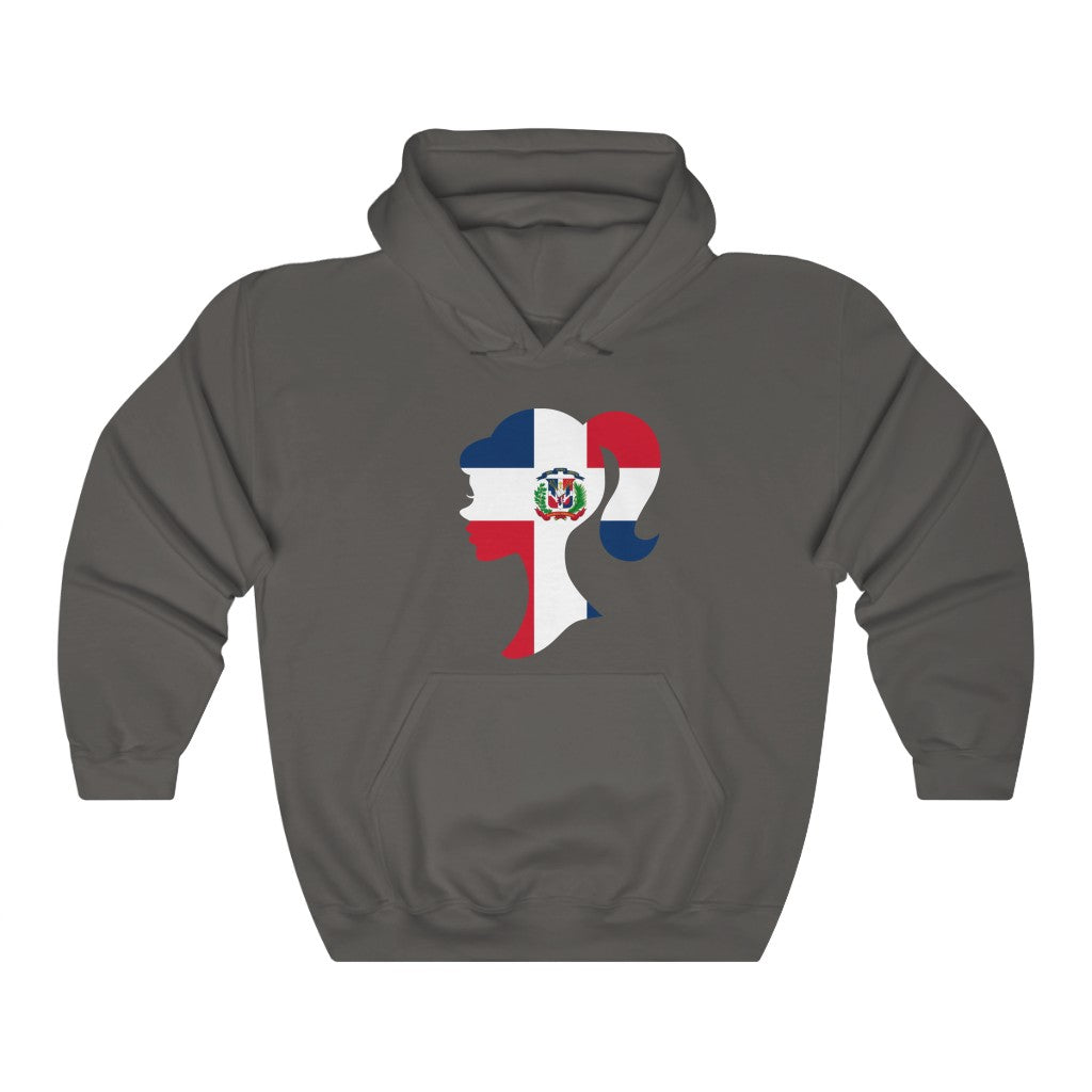 Dominican Republic Girl Flag Hoodie Sweatshirt - Unisex