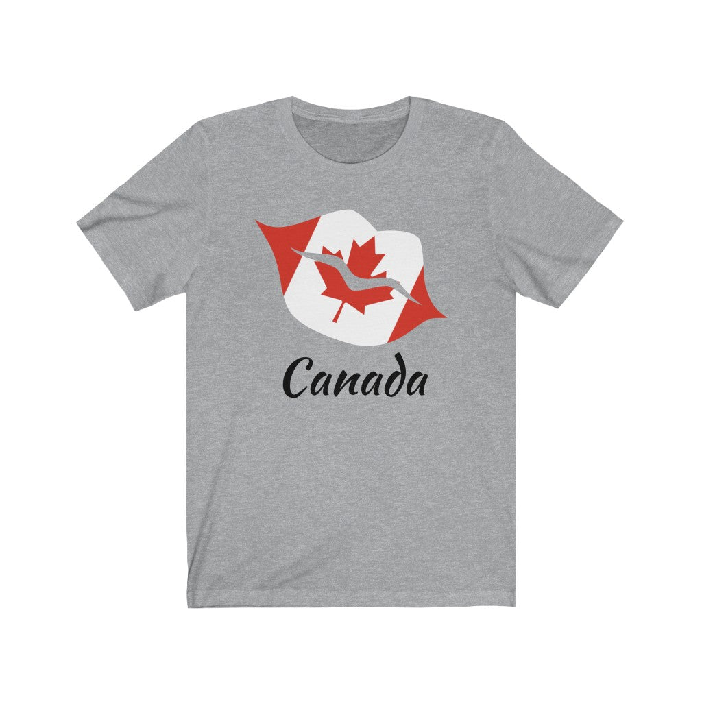 Canada Lips Flag Premium Tee 1 - Unisex