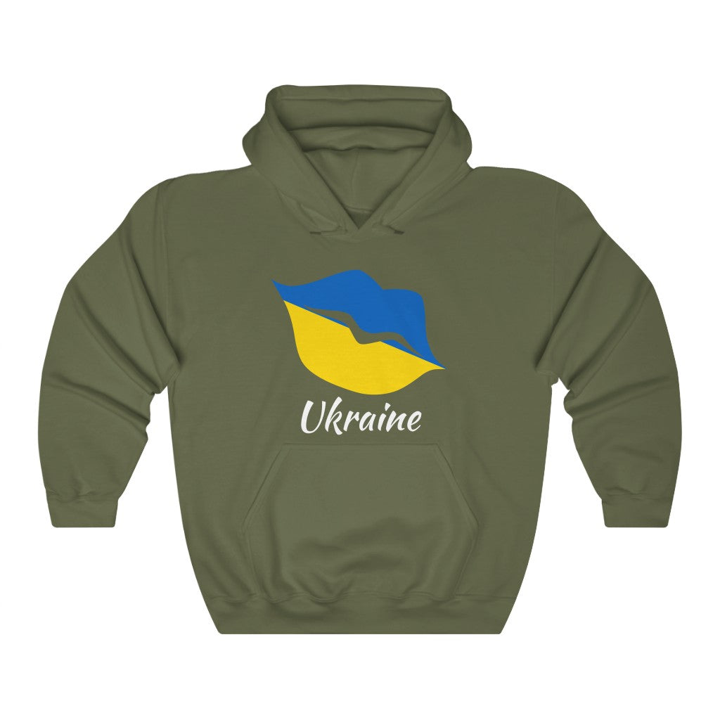 Ukraine Lips Flag Hoodie Sweatshirt 2 - Unisex