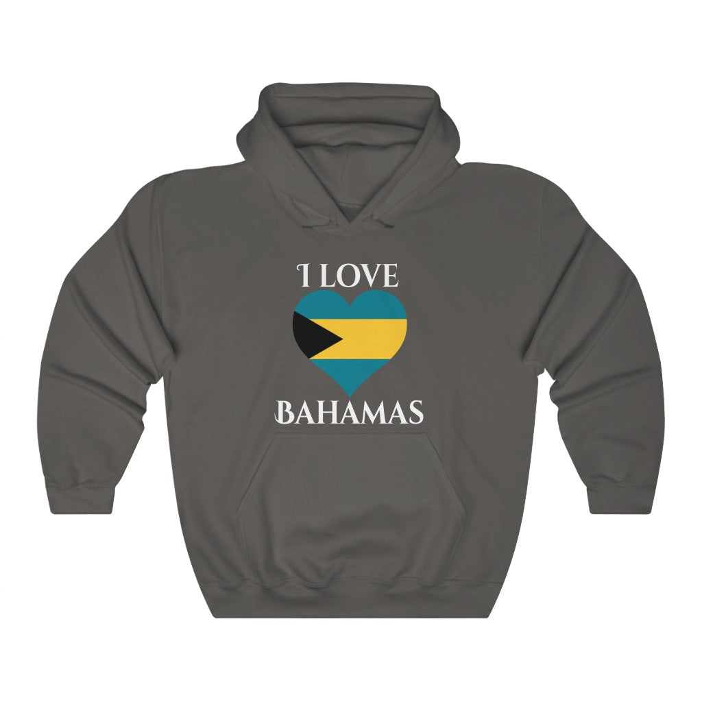 Bahamas Heart Flag Hoodie Sweatshirt 2 - Unisex