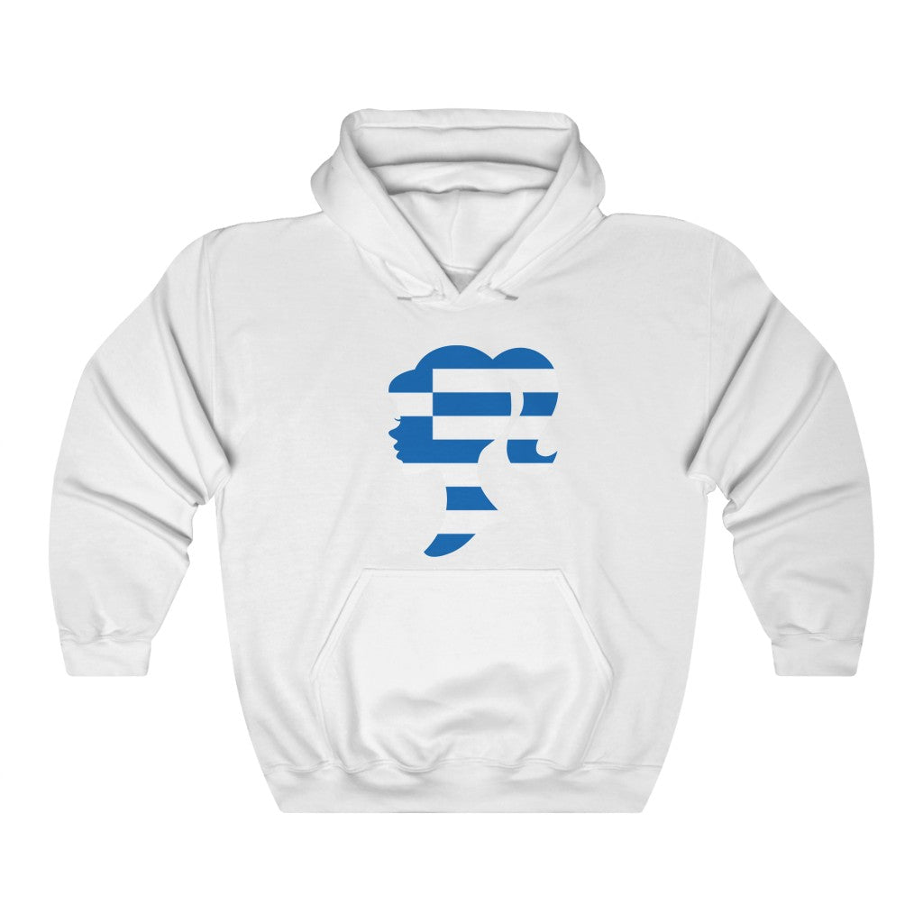 Greece Girl Flag Hoodie Sweatshirt - Unisex