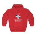 Dominican Republic Heart Flag Hoodie Sweatshirt 2 - Unisex