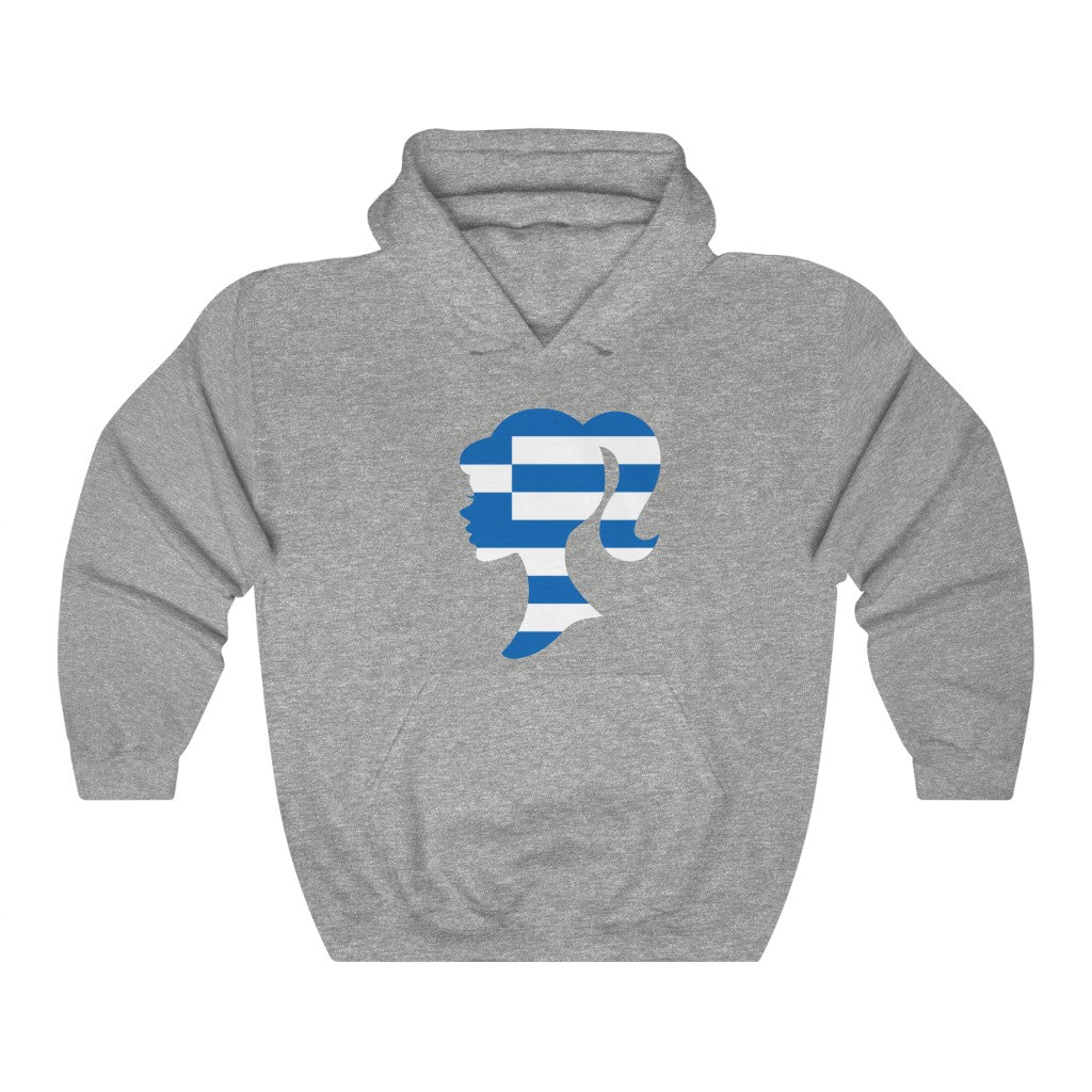 Greece Girl Flag Hoodie Sweatshirt - Unisex