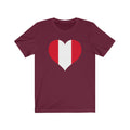 Peru Heart Flag Premium Tee - Unisex