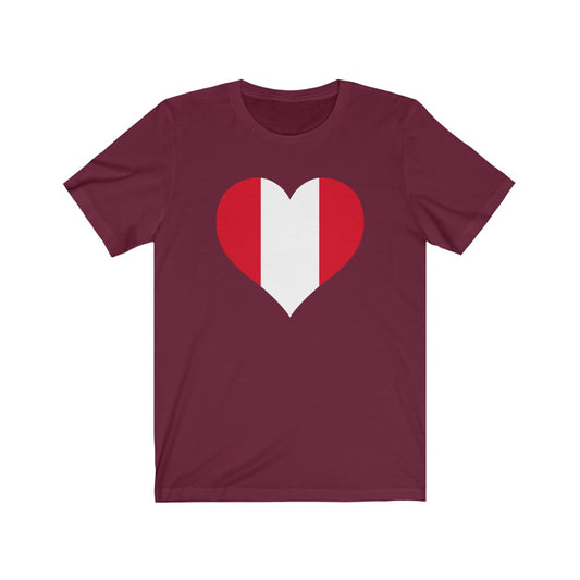 Peru Heart Flag Premium Tee - Unisex