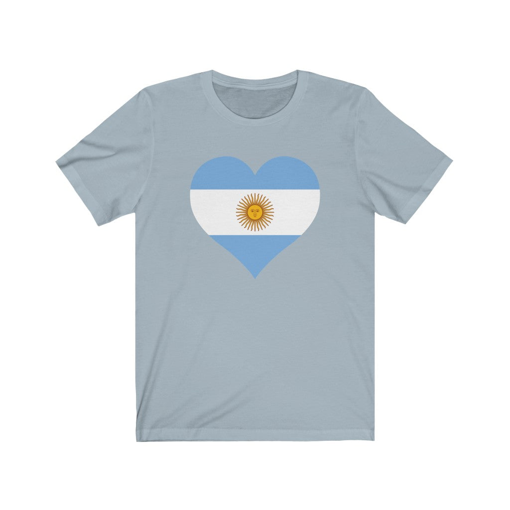 Argentina Heart Flag Premium Tee - Unisex