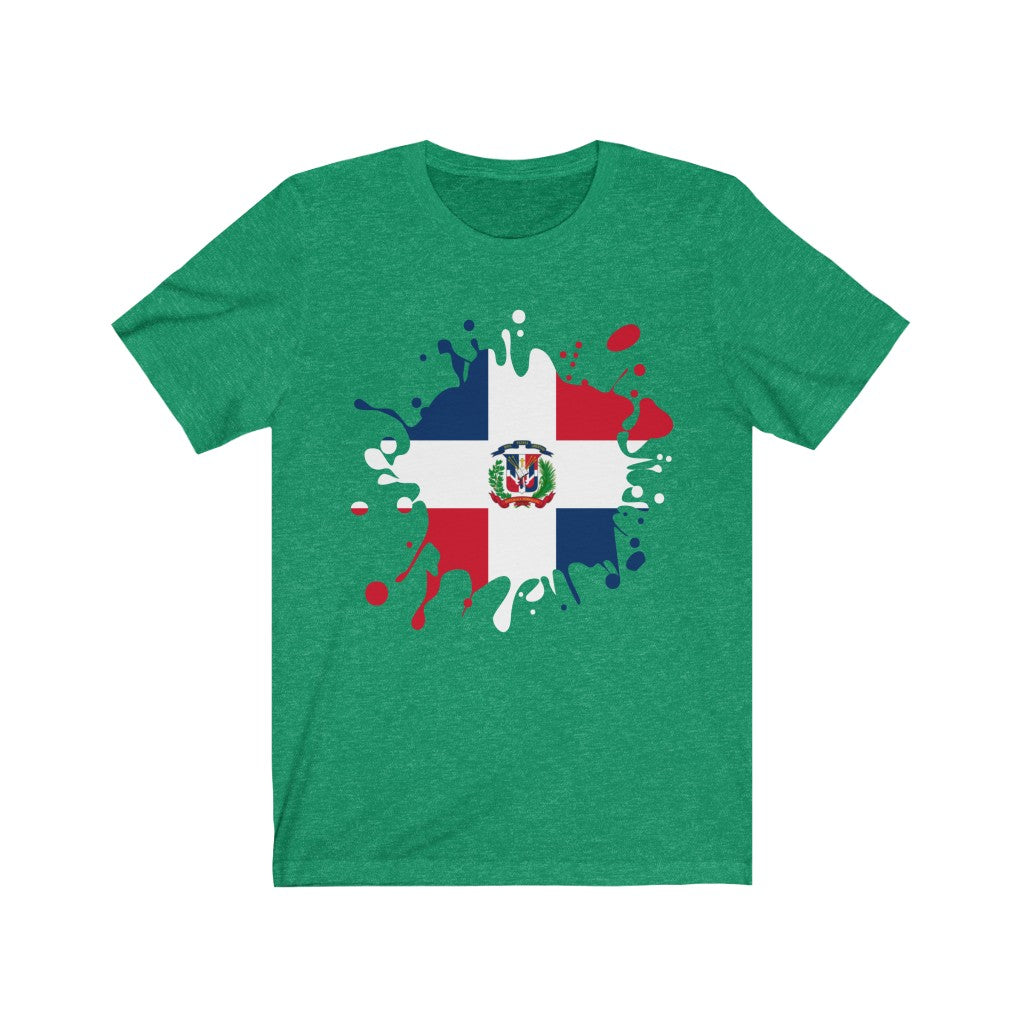 Dominican Republic Splat Flag Premium Tee - Unisex