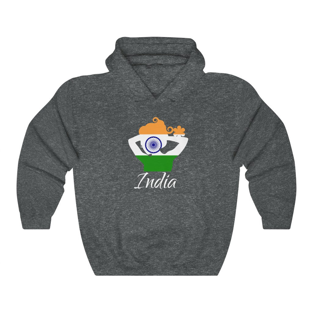 India Lady Flag Hoodie Sweatshirt 2 - Unisex