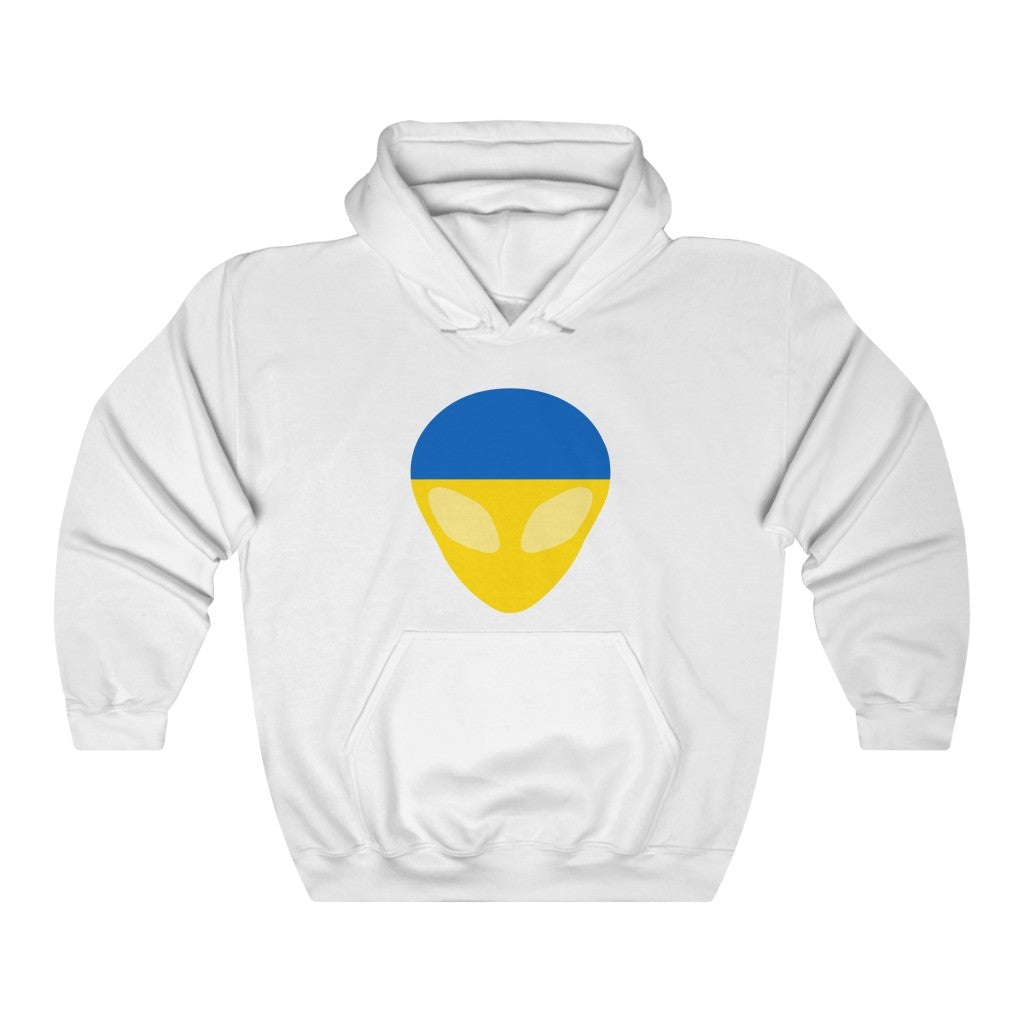 Ukraine Alien Flag Hoodie Sweatshirt - Unisex