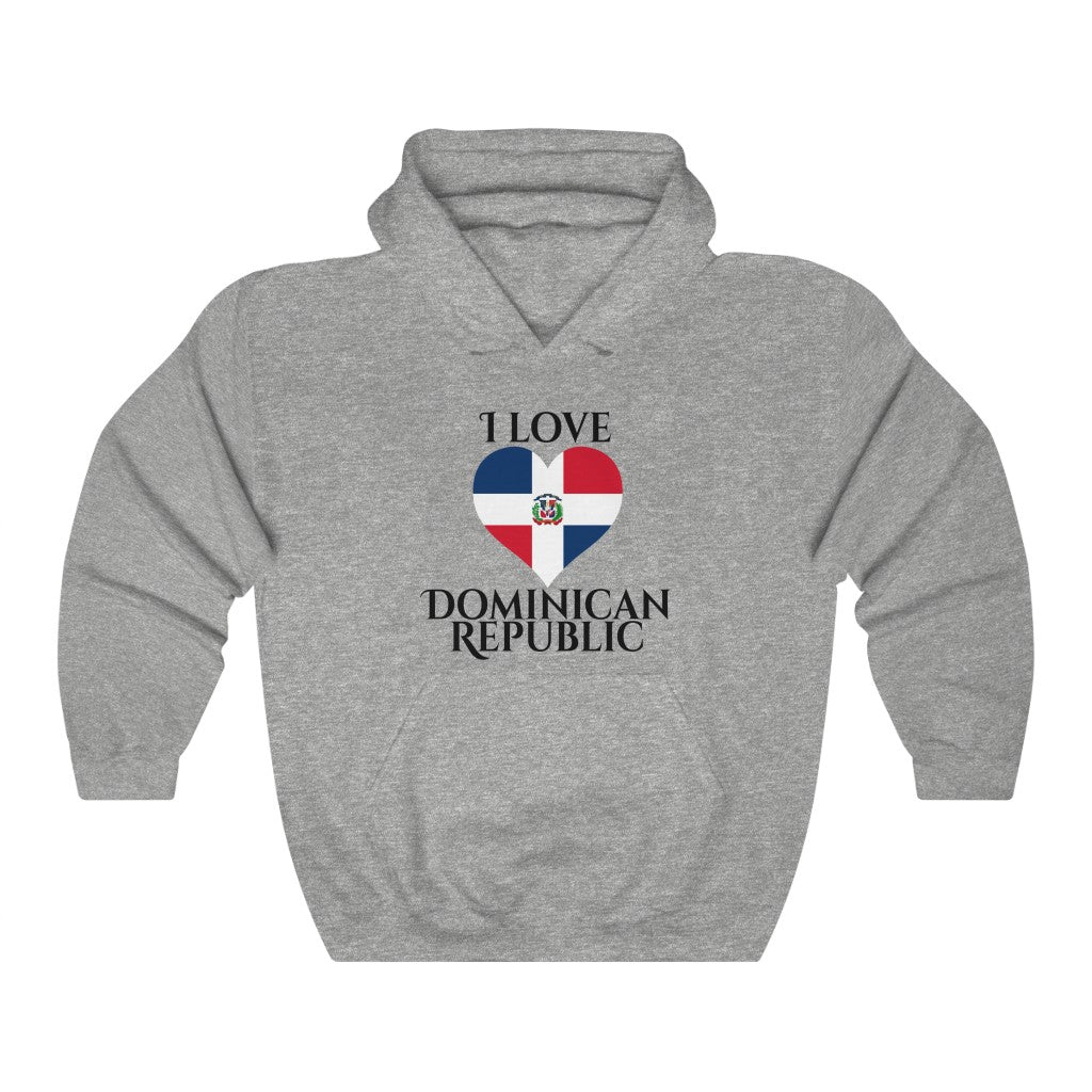 Dominican Republic Heart Flag Hoodie Sweatshirt 1 - Unisex