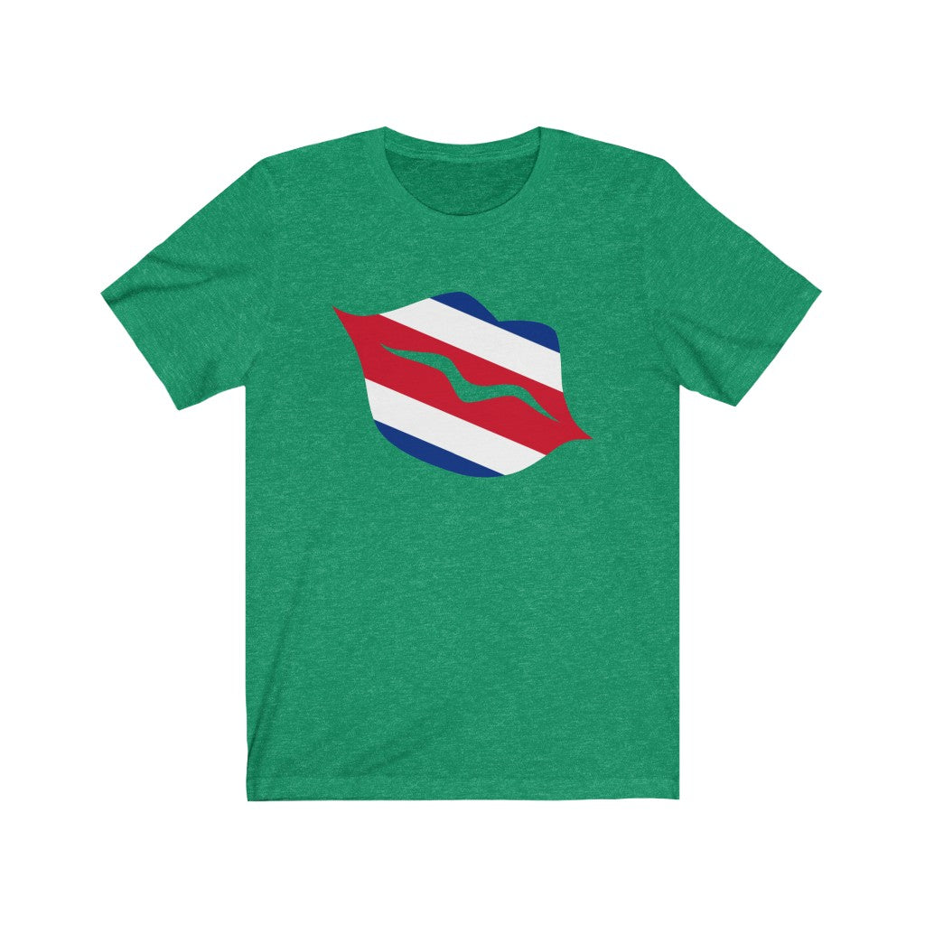 Costa Rica Lips Flag Premium Tee - Unisex