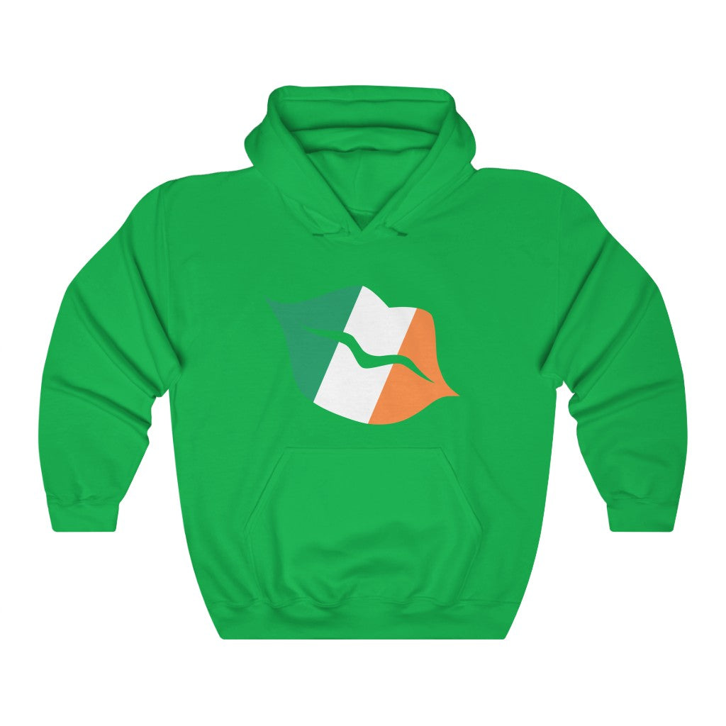 Ireland Lips Flag Hoodie Sweatshirt - Unisex