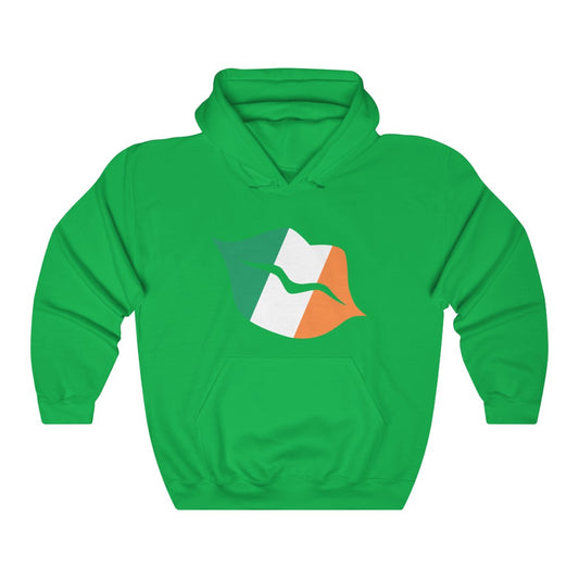 Ireland Lips Flag Hoodie Sweatshirt - Unisex