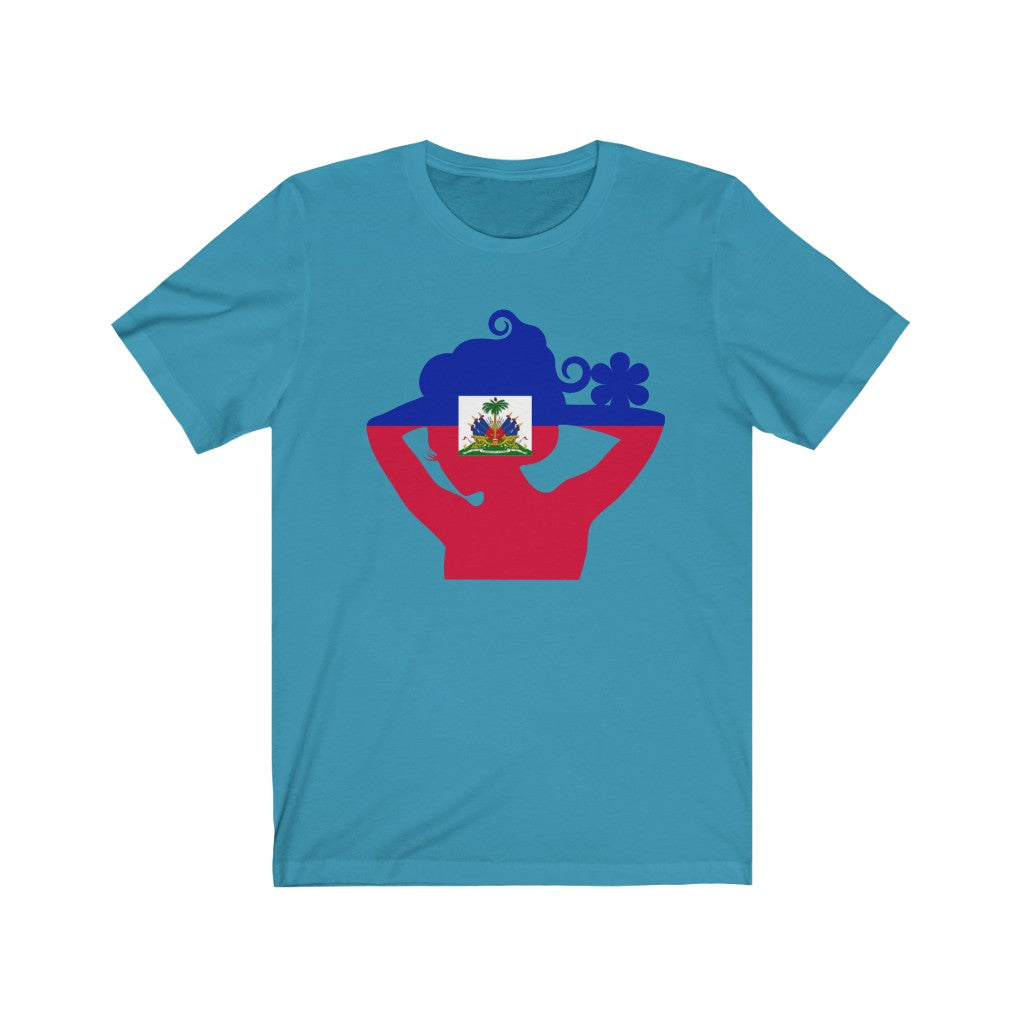 Haiti Lady Flag Premium Tee - Unisex