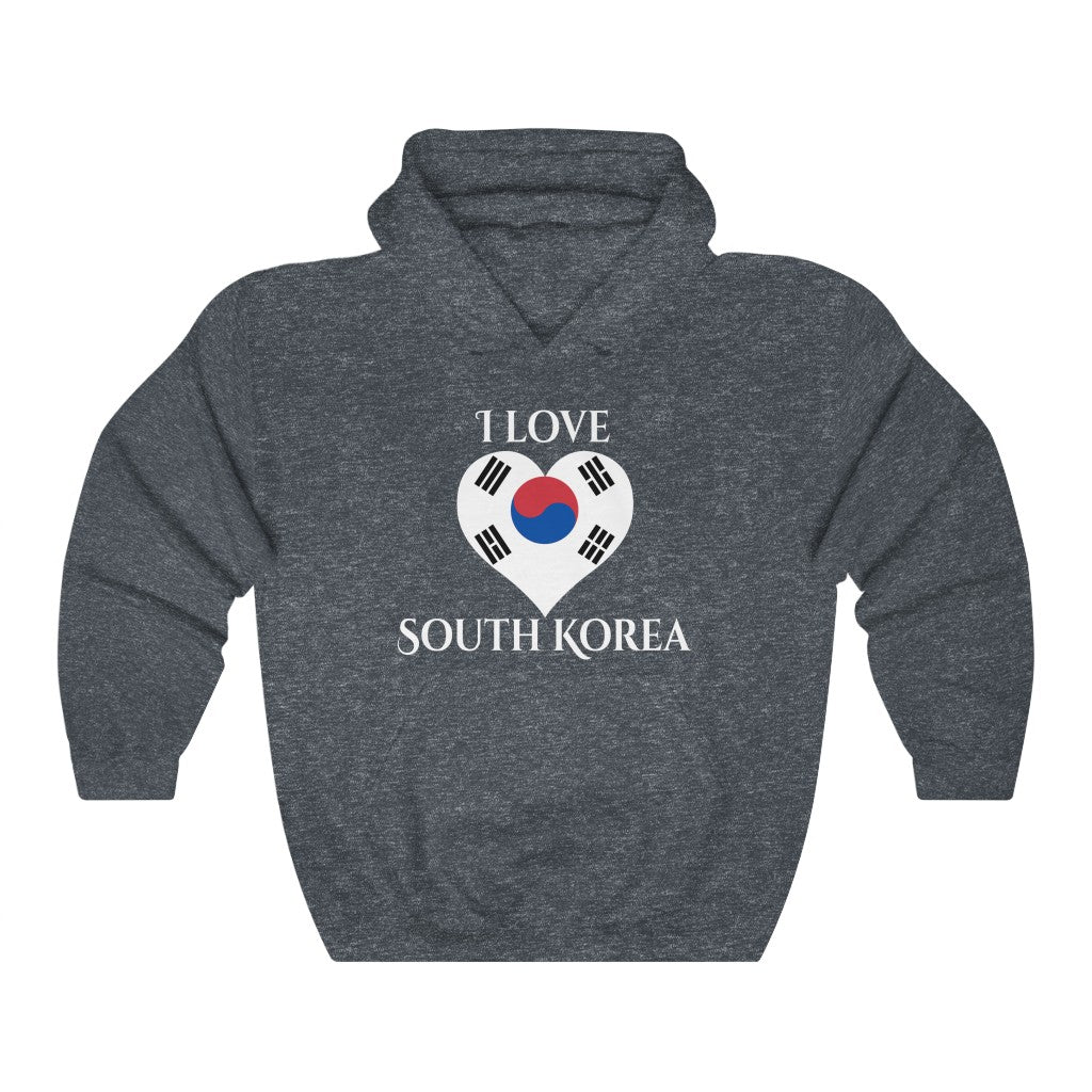 South Korea Heart Flag Hoodie Sweatshirt 2 - Unisex