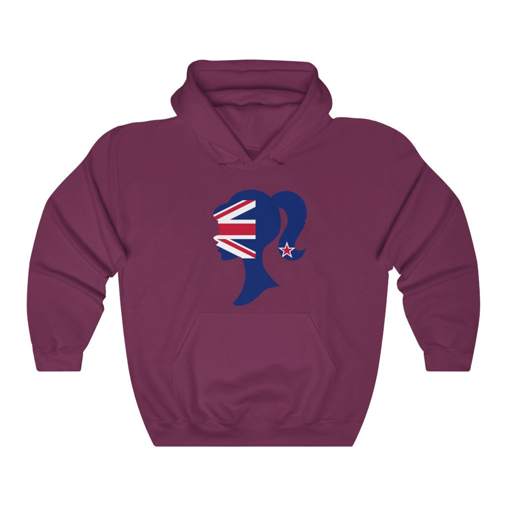 New Zealand Girl Flag Hoodie Sweatshirt - Unisex