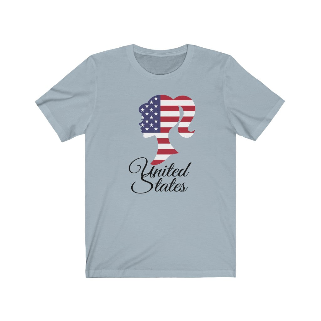 United States of America Girl Flag Premium Tee 1 - Unisex