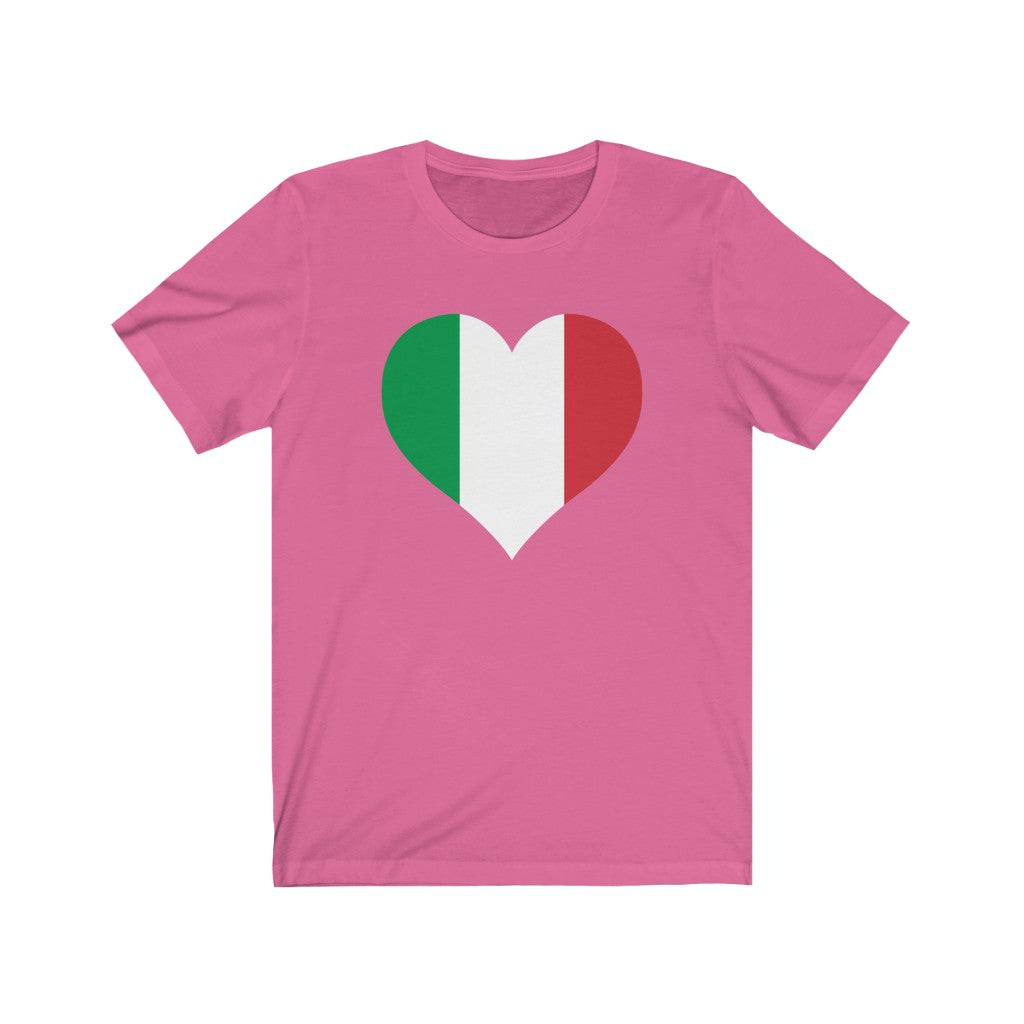 Italy Heart Flag Premium Tee - Unisex