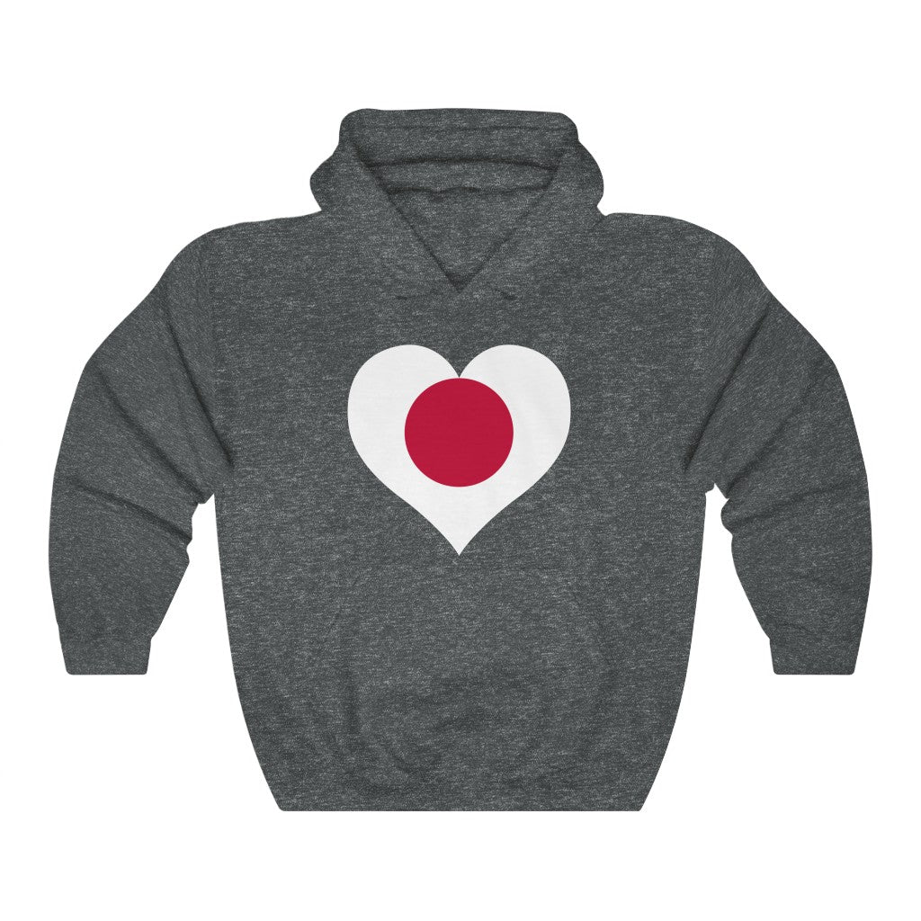 Japan Heart Flag Hoodie Sweatshirt - Unisex