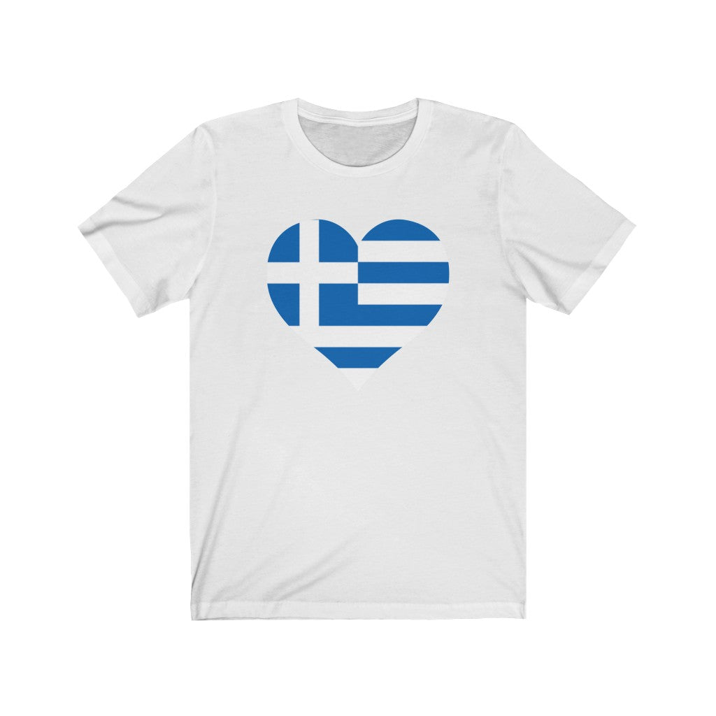 Greece Heart Flag Premium Tee - Unisex