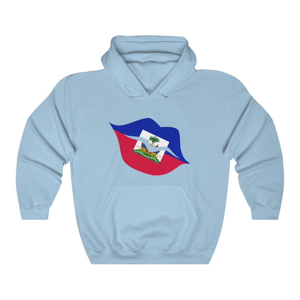 Haiti Lips Flag Hoodie Sweatshirt - Unisex