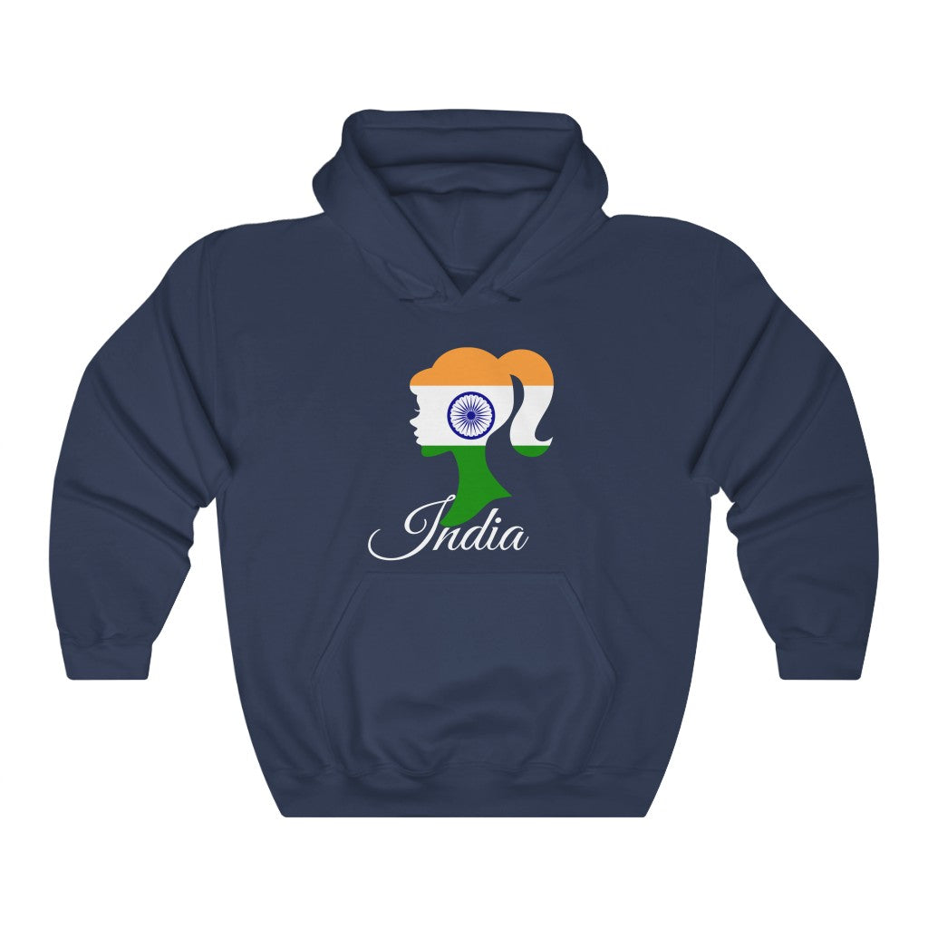 India Girl Flag Hoodie Sweatshirt 2 - Unisex