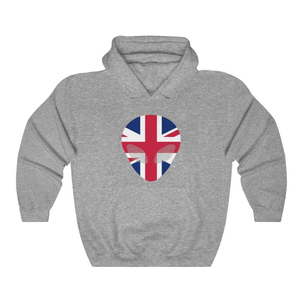 United Kingdom Alien Flag Hoodie Sweatshirt - Unisex