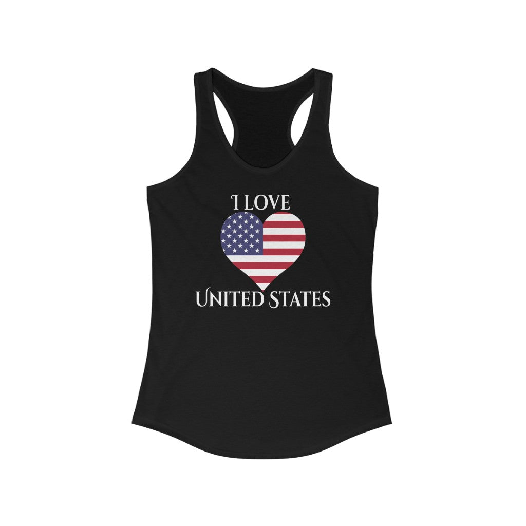 United States of America Heart Flag Tank 2 - Women