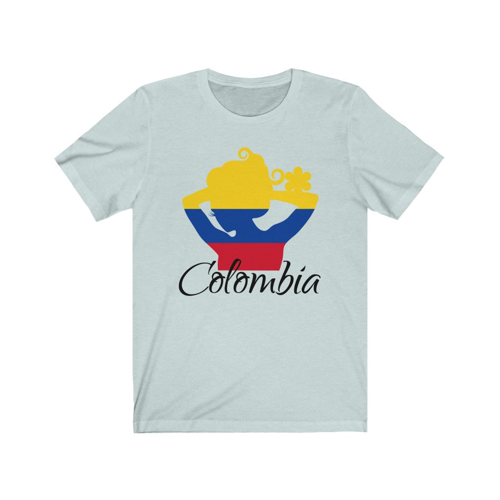 Colombia Lady Flag Premium Tee 1 - Unisex