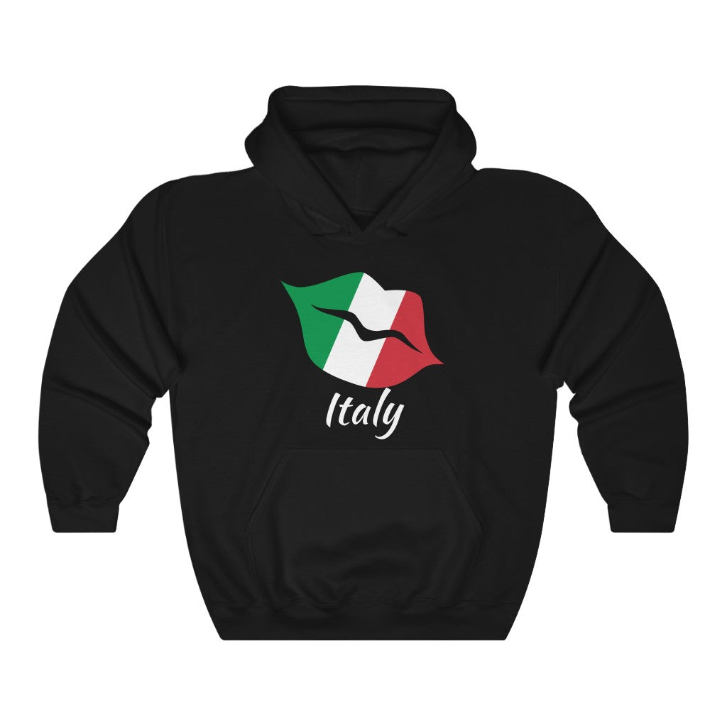 Italy Lips Flag Hoodie Sweatshirt 2 - Unisex
