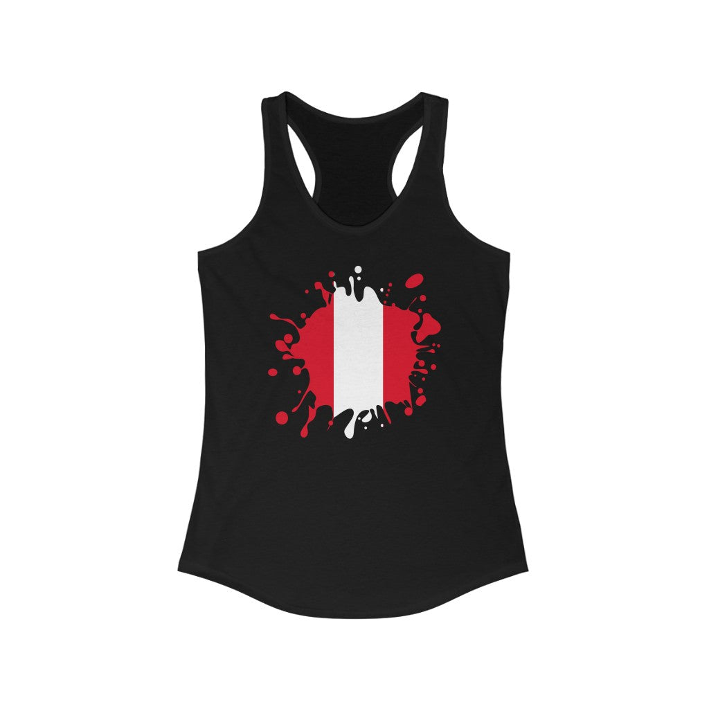 Peru Splat Flag Tank - Women