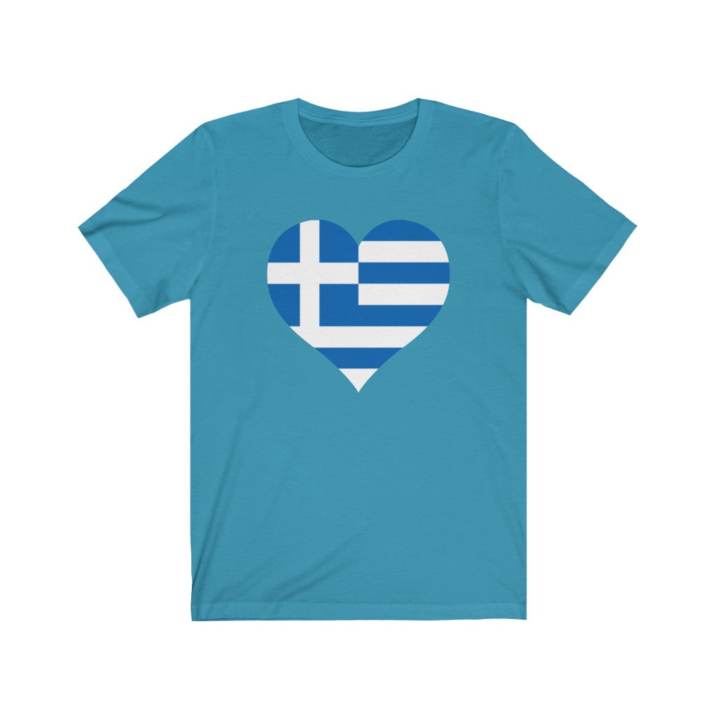 Greece Heart Flag Premium Tee - Unisex