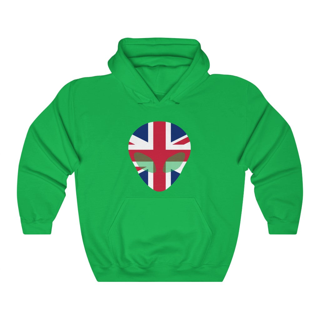 United Kingdom Alien Flag Hoodie Sweatshirt - Unisex