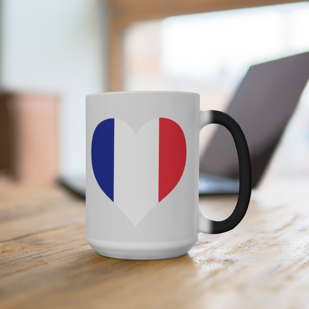France Heart Color Changing Mug