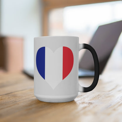 France Heart Color Changing Mug
